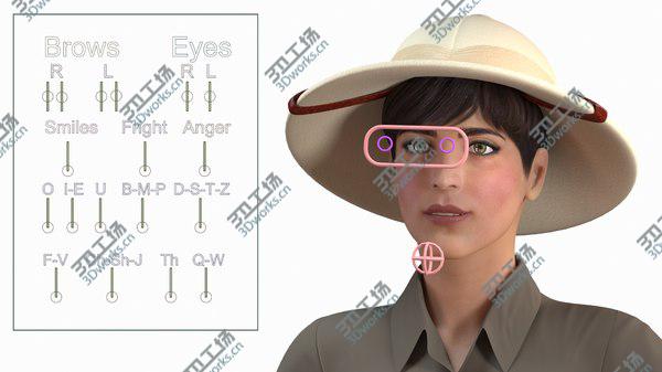 images/goods_img/20210312/3D Women in Zookeeper Clothes Rigged model/3.jpg